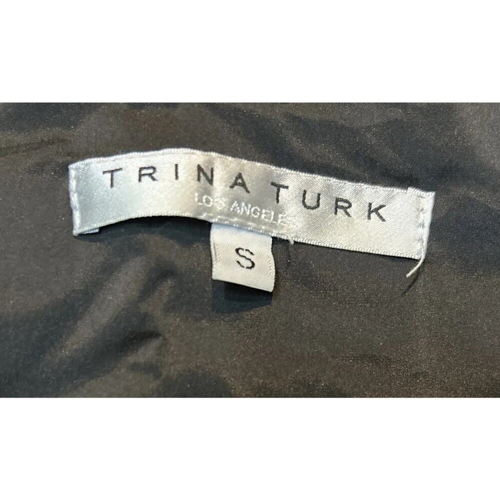 Trina Turk Womens Size S Black/White/Silver Eastern Luxe Saya Top NWOT - Picture 6 of 8